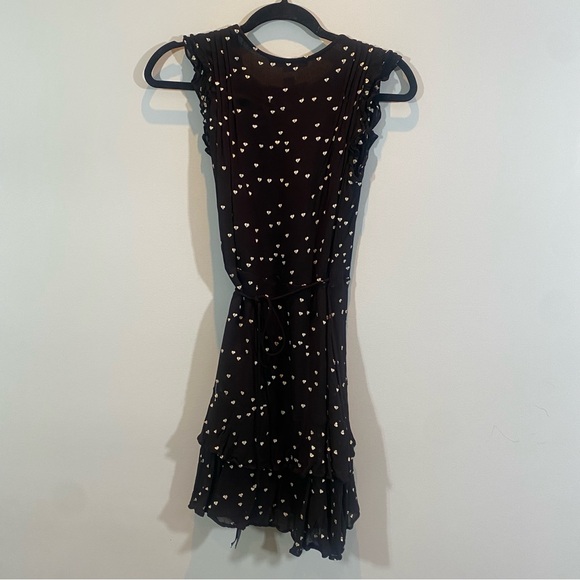 All Saints Heart Printed Wrap Dress Size XS - Picture 2 of 9